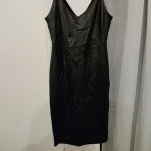 Faux leather dress